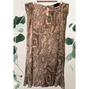 Lane Bryant Woman’s Skirt 26W / 28W Green Paisley Print NWT